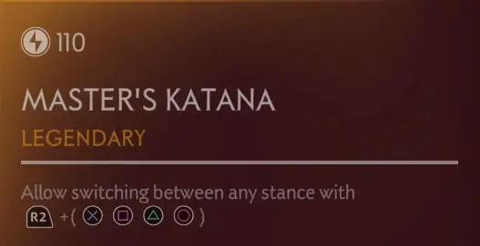 master's katana description