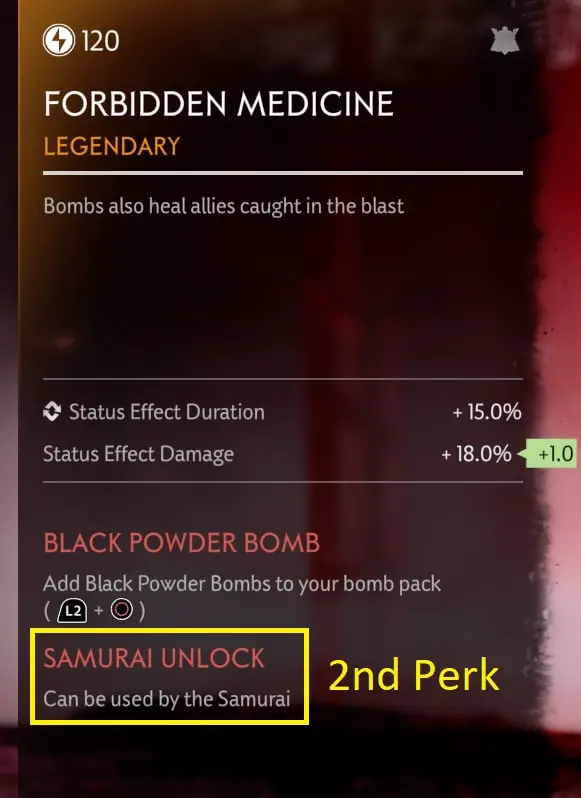 gear item with 2nd perk
