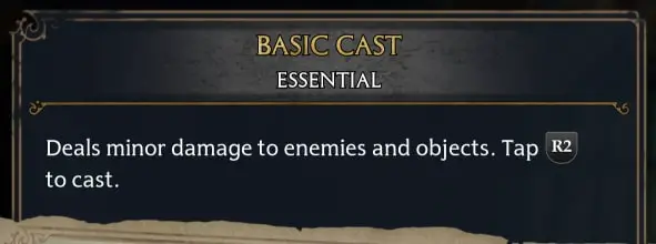 basic cast description in hogwarts legacy