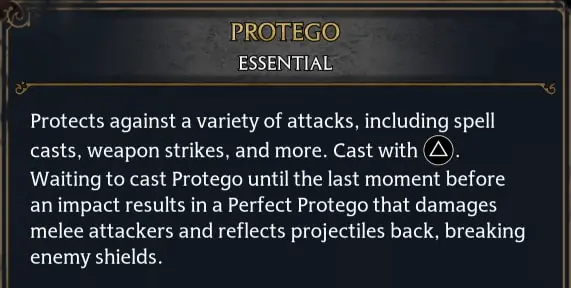 protego description in hogwarts legacy